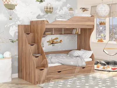 Двухъярусная кровать "Очаг", угловая - купить в Минске в интернет-магазине  Идеал Дом, цена