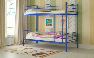 Двухэтажная кровать для подростков из металла - изготовление по  индивидуальным размерам в Москве по низким ценам