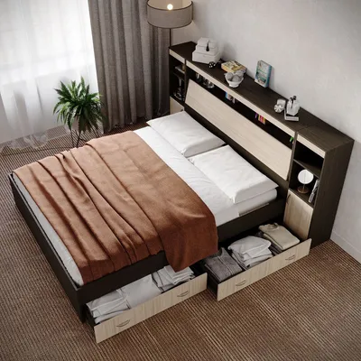 Двуспальная кровать Титан Черный – купить за 11 190 руб.