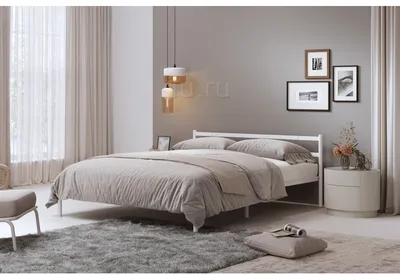Двуспальная кровать Woodville Фади 160х200 белая 491589 купить выгодно в  интернет-магазине Лю.ру - Доставка в Москве, по России
