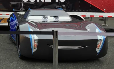 Disney Pixar Cars Nascar Singles  Scale Diecast Jackson Storm with  Blast Wall Car Play Vehicle - 