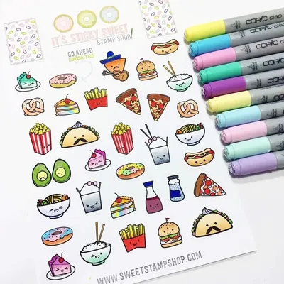 Еда милые для срисовки картинка #450293 - Рисунки маркерами легкие еда  милые (43 фото) » Рисунки для срисовки и не только - скачать
