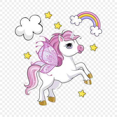 Unicorn kawaii cartoon smiling funny little Vector Image