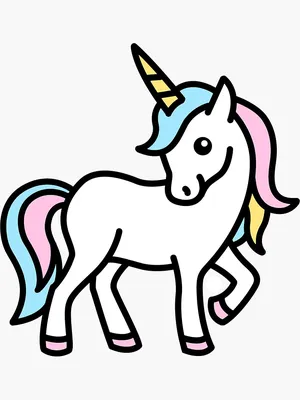 Cute cartoon unicorn wishing happy birthday on Craiyon