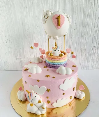 Торт с единорогом для девочки | Детский день рождения торты, Торт,  Тематические торты