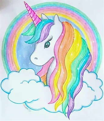 Unicorn. Единорог. PNG. | Единорожье искусство, Милые рисунки, День  рождения единорога