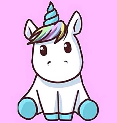 Кавайные рисунки единорогов для срисовки | Unicorn artwork, Cartoon  unicorn, Unicorn pictures