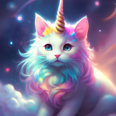 How to draw a cute unicorn kitten, just draw - YouTube