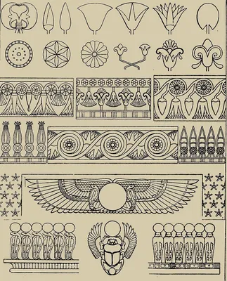 Египетские орнаменты и узоры картинки
