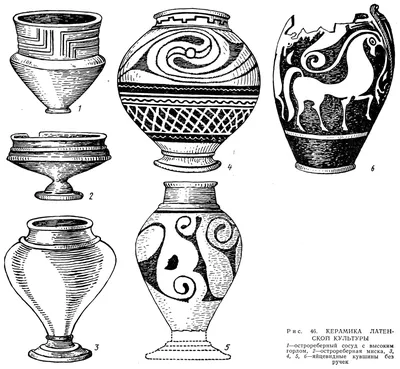 Египетские вазы с узорами. Скачать и распечатать