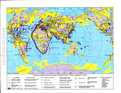 Экологическая карта мира. Современная карта экологических проблем мира