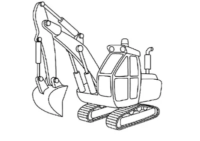 Экскаватор рисунок для детей карандашом - 71 фото