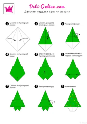 Поделка из бумаги в технике оригами «Елочка» для детей от 5 лет (20 фото).  Воспитателям детских садов, школьным учителям и педагогам - Маам.ру