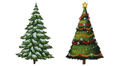 Рисунок Новогодние украшения для елки №80900 - «Открытка своими руками»  ( - )