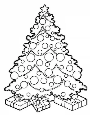 Раскраска картинка елочка - 75 фото