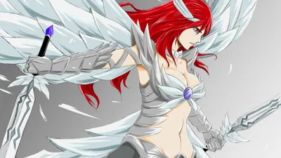 Фото Erza Titania Scarlet / Эльза Титания Скарлет из аниме и манги Хвост  Фей / Fairy Tail в свадебном платье