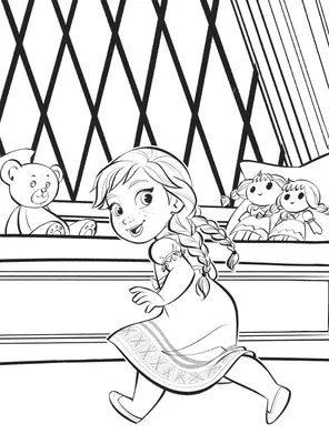 Раскраска Анна малышка | Раскраски Холодное сердце (Frozen coloring pages).  Раскраска Холодное сердце