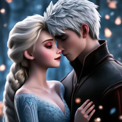 Elsa and Jack Frost | Disney frozen elsa art, Jack frost, Jack frost and  elsa