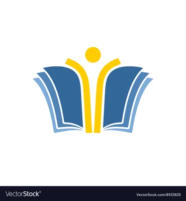 Library book logo icon Royalty Free Vector Image