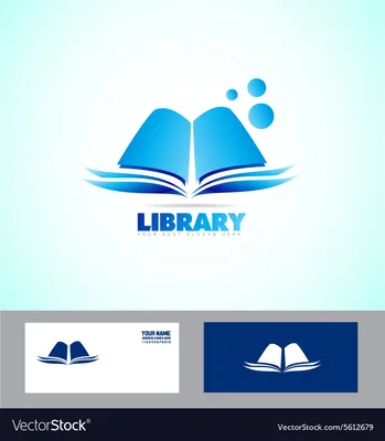 Education library knowledge logo books Royalty Free Vector