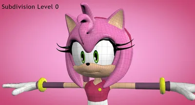Раскраска Эми Роуз | Раскраски из мультфильма Соник Икс (Sonic X)