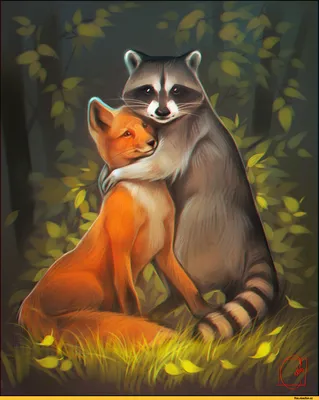 animal art :: Лиса :: красивые картинки :: animal art :: fox :: racoon ::  енот :: fandoms :: art :: фэндомы / картинки, гифки, прикольные комиксы,  интересные статьи по теме.