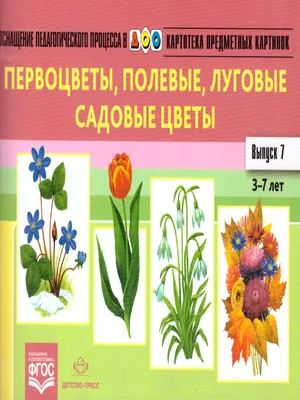 Картотека предметных картинок. Выпуск 7. Первоцветы, полевые, луговые, садовые  цветы - Межрегиональный Центр «Глобус»