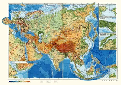 Карта Евразии, политическая. Купить в магазине КАРТЫ.РУ