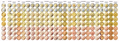 Евро монеты разных стран картинки