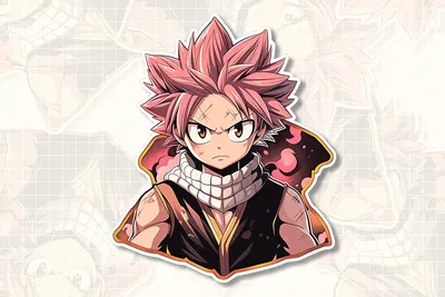 Aesthetic Natsu Dragneel from Fairy Tail 🔥🐉 | Free PNG Sticker