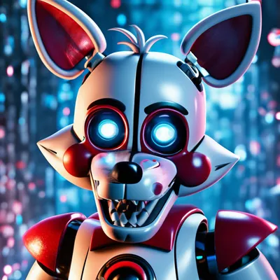 Аниматроник фантайм Фокси из fnaf…» — создано в Шедевруме