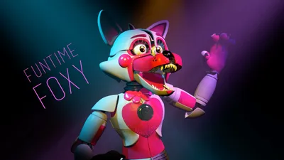 Шаблон Mangle funtime foxy FNAF Мангл фантайм фокси ФНАФ - Рисовач .Ру