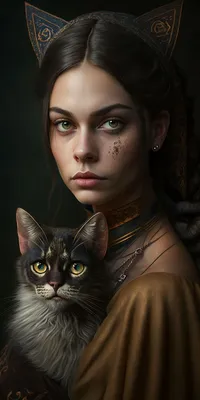 Картинка воины Фэнтези девушка Волшебные животные