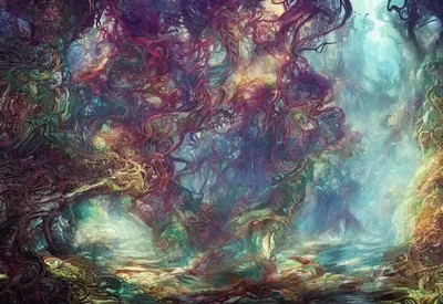 mythical fantasy forest, flowing river, artwork by | Stable Diffusion |  OpenArt