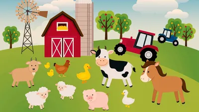 Фигурки животных «Домашние животные с фермы» H88 Farm Creature 9-15 см. /  12 шт.