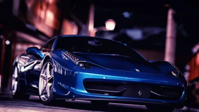 Картинки ferrari, 458 italia, red, tuning, феррари, италия, передок,  красный, тюнинг, улица, дорога, деревья - обои 1920x1200, картинка №56357