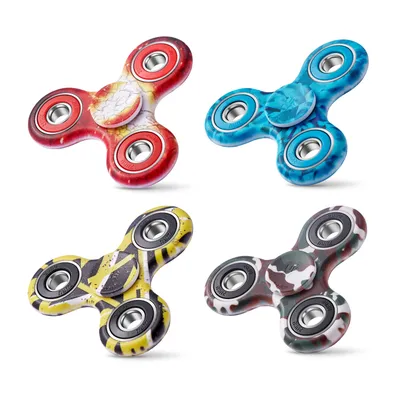 Light Up Color Flashing LED Fidget Spinner Tri-Spinner Hand Spinner Finger  Spinner Toy Stress Reducer for Anxiety and Stress Relief - Blue -  