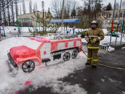 Наше творчество из снега!