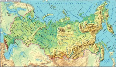 Федеративное устройство России. Физическая карта России (в новых границах)  А0 . russian book купить в Канаде | russian book