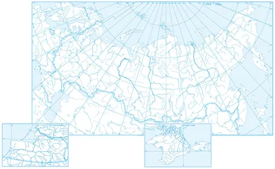 Физическая карта России. Контурная карта - Россия и регионы России -  Бесплатные векторные карты | Каталог векторных карт