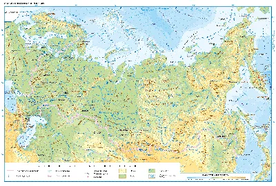 Физическая карта России и сопредельных государств (рос123)