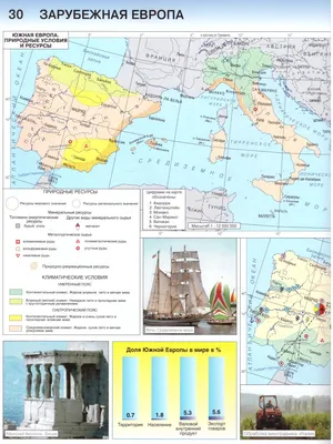 Физическая карта зарубежной европы фрагмент картинки