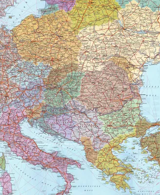 Политическая карта Восточной Европы