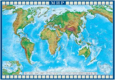 Карта мира - купить на стену от 220 рублей! 