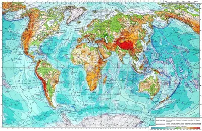 Физическая карта Земли