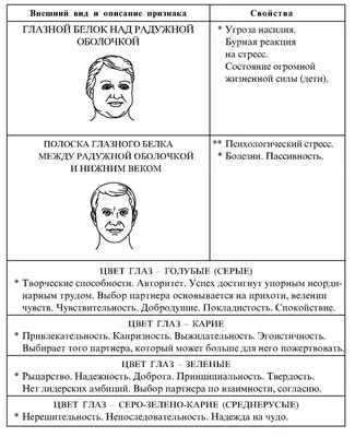 Физиогномические признаки для определения типов личности и типов характера  | Пикабу