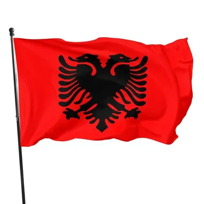 Флаг Албании, двуглавый орел, наружный и внутренний баннер, баннер с  албанскими руками, 90*150 см, полиэстер | AliExpress