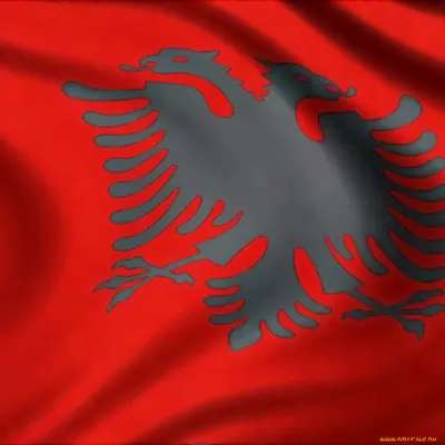 Флаг.ру: Вышитый герб Албании | 35x45