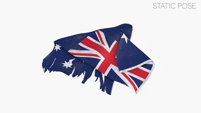 Флаг Австралии 3D Модель $9 - .fbx .obj .dae .gltf .blend .unknown - Free3D