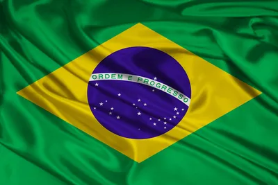 Флаг бразилии, бразильский официальный символ зеленого и желтого цветов с  синим глобусом, звездами и линией. реалистичная бразильская федеративная  республика национальный флаг страны развевающийся тканевые волны 3d  текстура | Премиум векторы